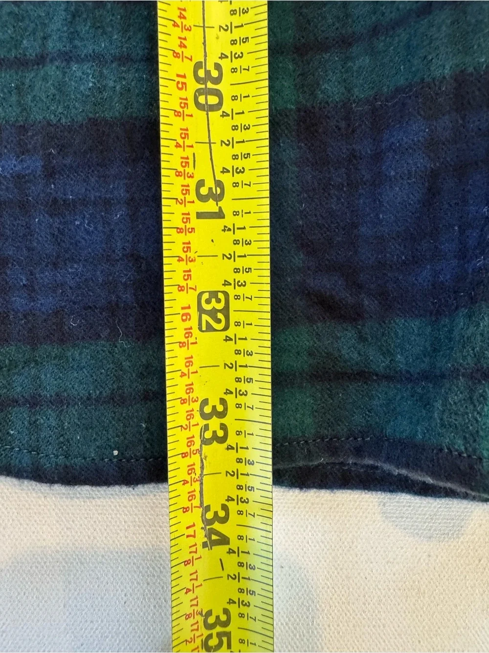 NWT LL Bean Flannel Shirt Men L TALL Blue Green Scotch Plaid Button Down Outdoor